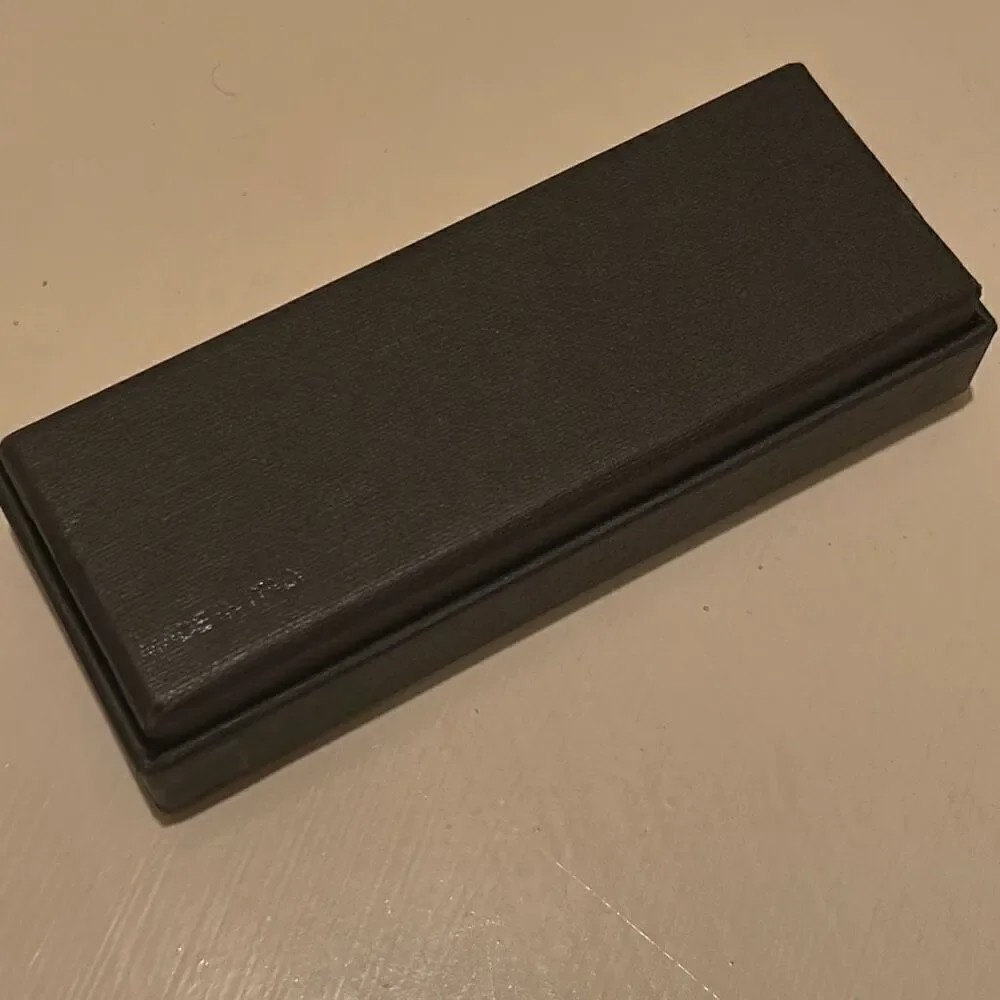 Bvlgari Rectangular Jewelry Gift Box Black Gold Embossed Logo Luxury Display